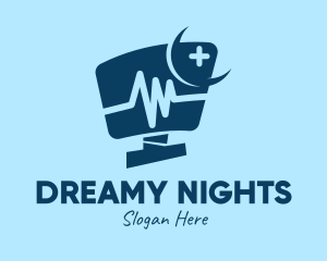 Night Medical Monitor  logo design