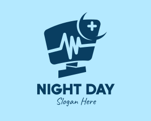 Night Medical Monitor  logo design