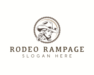 Cowgirl Rodeo Saloon logo design