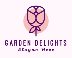 Rose Flower Garden logo design