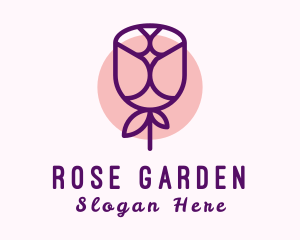 Rose Flower Garden logo design