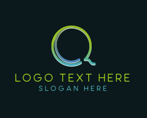 Modern Business Letter Q logo