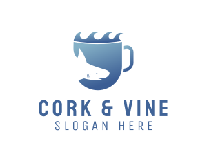 Shark Wave Drink logo design