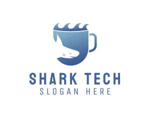 Shark Wave Drink logo design