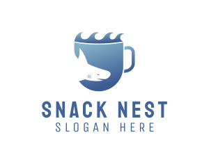 Shark Wave Drink logo design