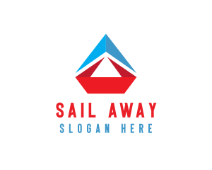 Arrow Sail Boat logo design