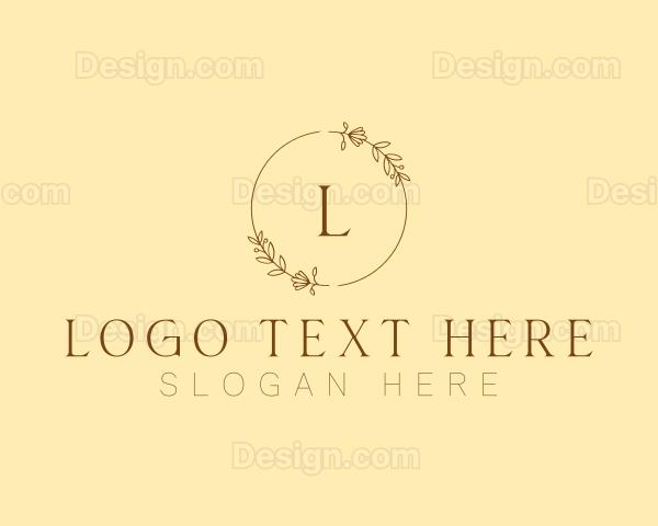 Aesthetic Wedding Wreath Logo