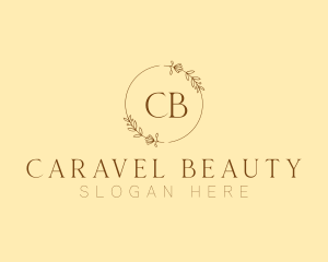 Aesthetic Wedding Wreath logo design