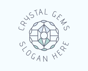 Crystal Gemstone Jewelry logo design