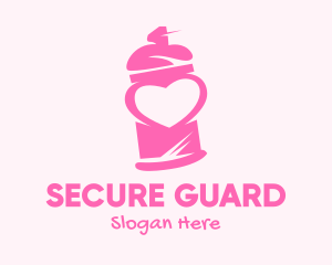 Pink Heart Spray Paint Logo