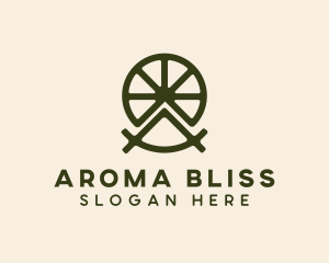 Minimalist Ferris Wheel logo design