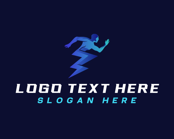 Running logo example 1