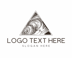 Abstract Organic Triangle logo