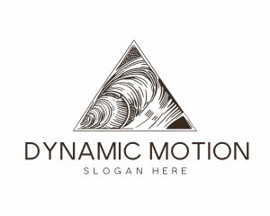 Abstract Organic Triangle logo design