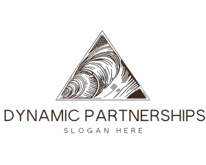 Abstract Organic Triangle logo