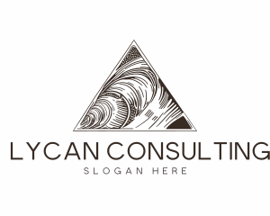 Abstract Organic Triangle logo design