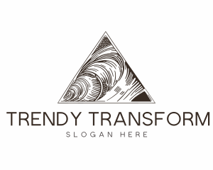 Abstract Organic Triangle logo