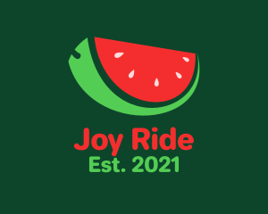 Fresh Watermelon Slice  logo design