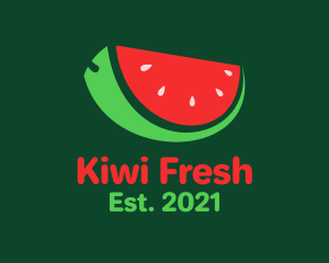 Fresh Watermelon Slice  logo design