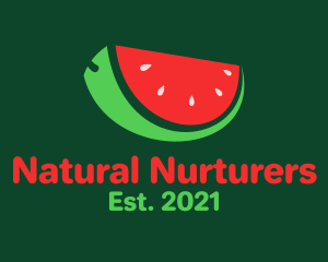 Fresh Watermelon Slice  logo design