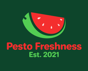 Fresh Watermelon Slice  logo design