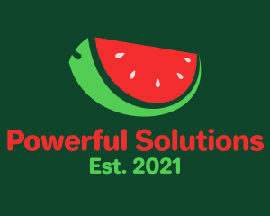 Fresh Watermelon Slice  logo design