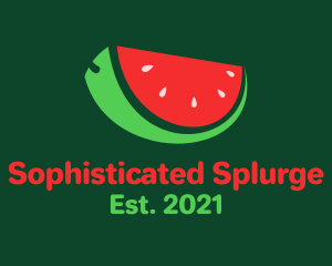 Fresh Watermelon Slice  logo design