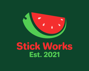 Fresh Watermelon Slice  logo design