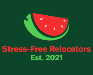 Fresh Watermelon Slice  logo design