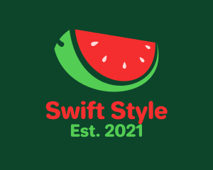 Fresh Watermelon Slice  logo design