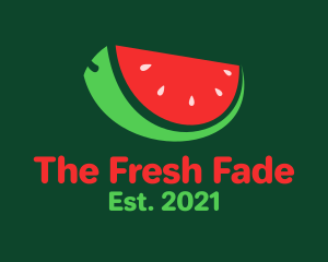 Fresh Watermelon Slice  logo design