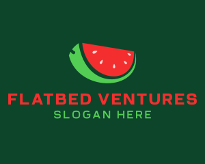 Fresh Watermelon Slice  logo design