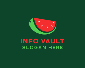 Fresh Watermelon Slice  logo design