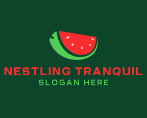 Fresh Watermelon Slice  logo design