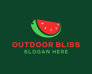 Fresh Watermelon Slice  logo design