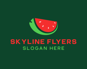 Fresh Watermelon Slice  logo design