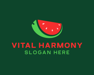 Fresh Watermelon Slice  logo design