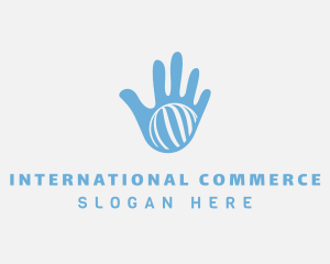 Blue Hand International logo design