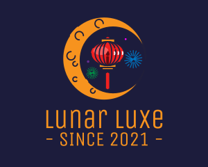 Festive Moon Lantern logo design