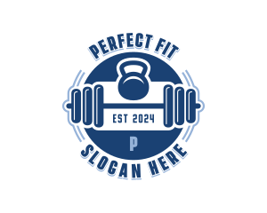 Barbell Fitness Weights logo design