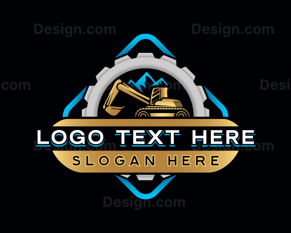 Excavator Digging Machine Logo