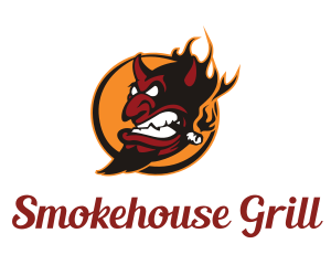Smoking Devil Halloween  logo