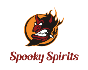 Smoking Devil Halloween  logo