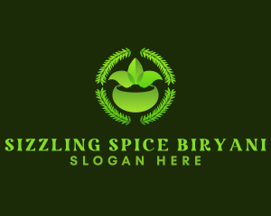 Herb Spice Leaf logo design