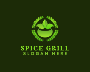 Herb Spice Leaf logo design