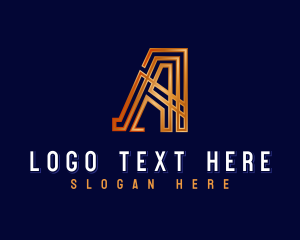 Modern Geometric Letter A logo