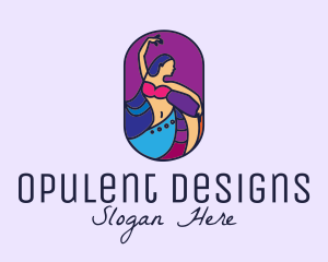 Belly Dancer Dancing logo design