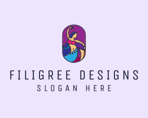 Belly Dancer Dancing logo design