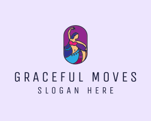 Belly Dancer Dancing logo design