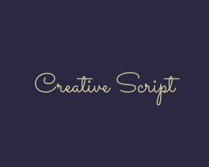 Minimalist Script Signature logo design